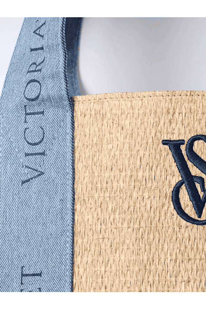 СУМКА ПЛЯЖНА DENIM STRAW Victoria`s Secret СУМКА ПЛЯЖНА DENIM STRAW Victoria`s Secret