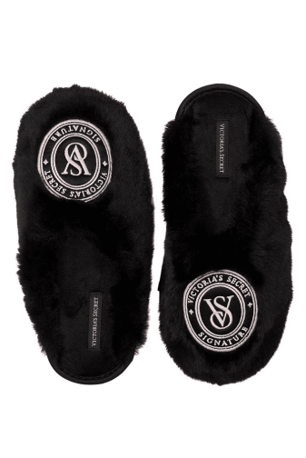 ТАПОЧКИ PLUSH BLACK LOGO Victoria`s Secret