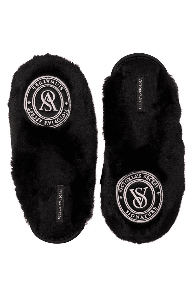 ТАПОЧКИ PLUSH BLACK LOGO Victoria`s Secret