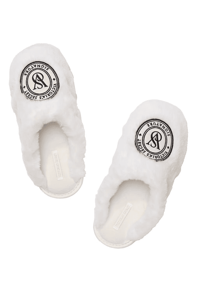 ТАПОЧКИ PLUSH WHITE LOGO Victoria`s Secret