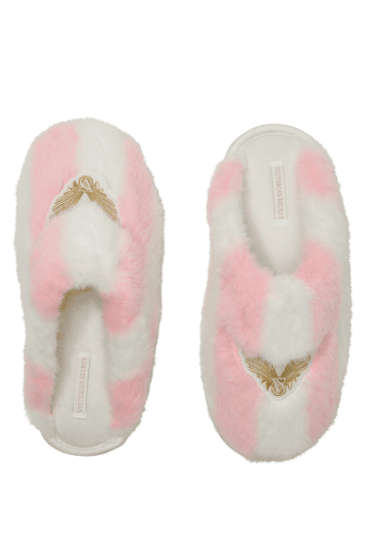 ТАПОЧКИ PLUSH PINK STRIPE ANGEL Victoria`s Secret