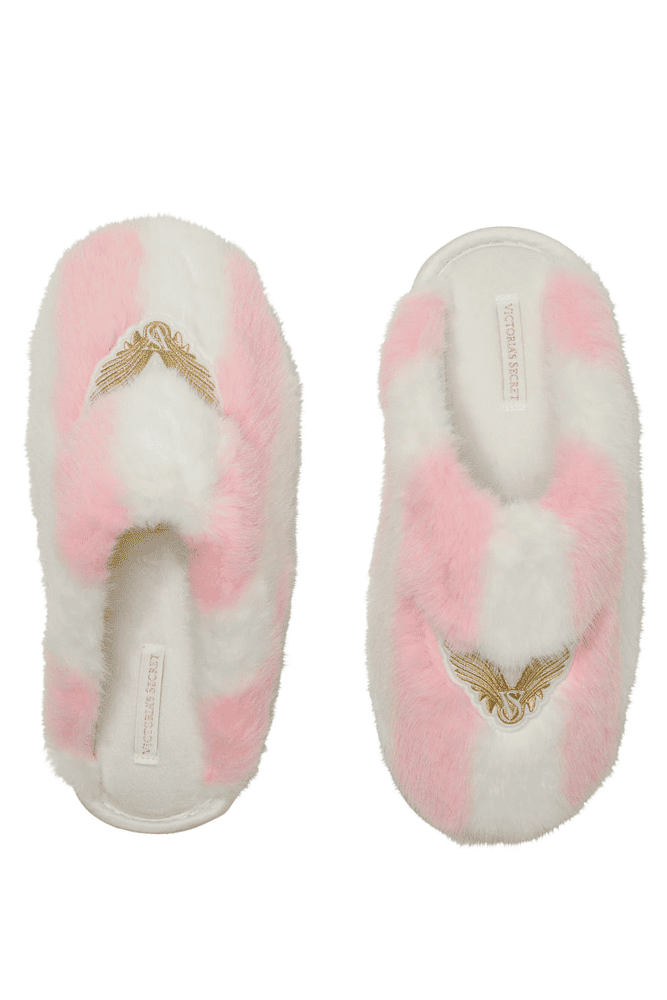 ТАПОЧКИ PLUSH PINK STRIPE ANGEL Victoria`s Secret