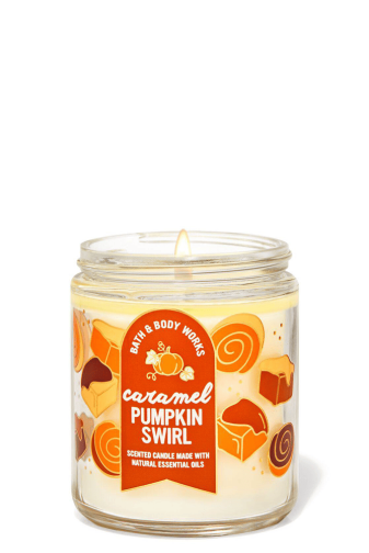 СВИЧКА CARAMEL PUMPKIN SWIRL BATH & BODY WORKS