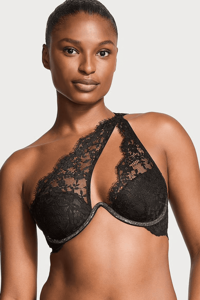 БЮСТГАЛЬТЕР ЗІ СТРАЗАМИ БЕЗ ПУШ-АП BLACK ANGELS EMBL Victoria`s Secret
