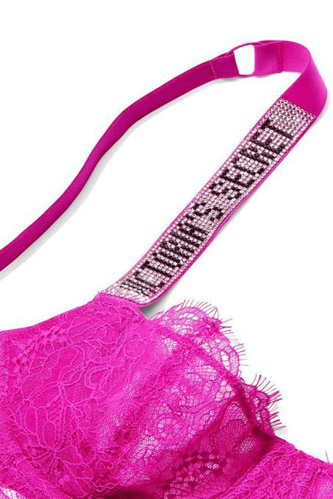 БЮСТГАЛЬТЕР СО СТРАЗАМИ БЕЗ ПУШ-АП FUCHSIA Victoria`s Secret БЮСТГАЛЬТЕР СО СТРАЗАМИ БЕЗ ПУШ-АП FUCHSIA Victoria`s Secret