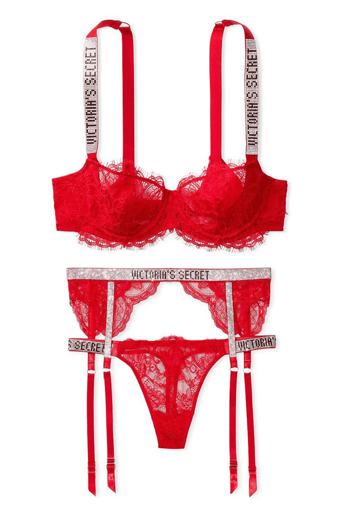 БЮСТГАЛЬТЕР ЗІ СТРАЗАМИ БЕЗ ПУШ-АП RED LACE Victoria`s Secret БЮСТГАЛЬТЕР ЗІ СТРАЗАМИ БЕЗ ПУШ-АП RED LACE Victoria`s Secret