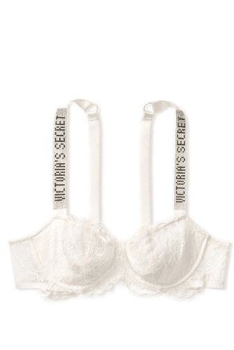 БЮСТГАЛЬТЕР СО СТРАЗАМИ БЕЗ ПУШ-АП WHITE LACE Victoria`s Secret