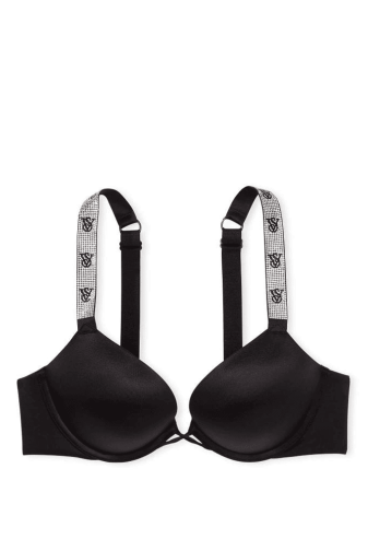 БЮСТГАЛЬТЕР СО СТРАЗАМИ ДВОЙНОЙ ПУШ-АП BLACK VS Victoria`s Secret