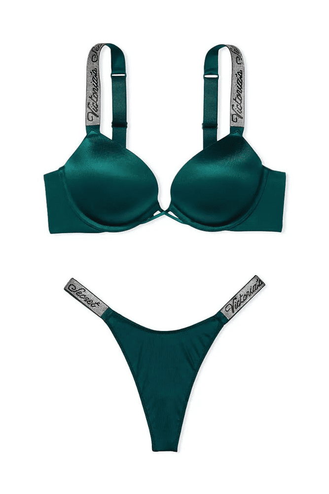 БЮСТГАЛЬТЕР ЗІ СТРАЗАМИ ПОДВІЙНИЙ ПУШ-АП EMERALD Victoria`s Secret БЮСТГАЛЬТЕР ЗІ СТРАЗАМИ ПОДВІЙНИЙ ПУШ-АП EMERALD Victoria`s Secret