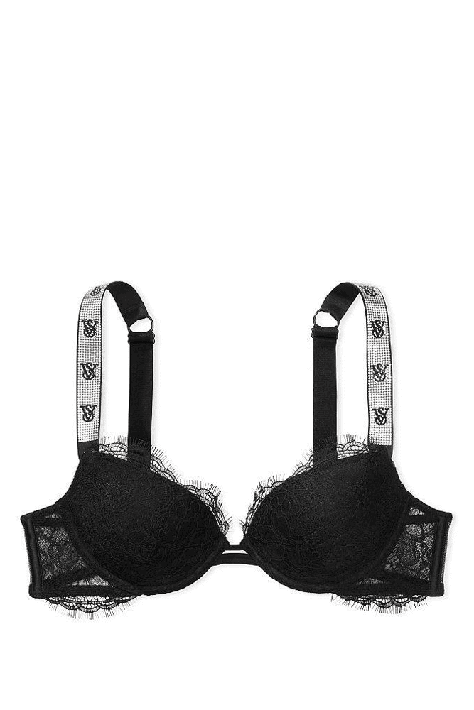 БЮСТГАЛЬТЕР ЗІ СТРАЗАМИ ПУШ-АП BLACK LACE VS Victoria`s Secret