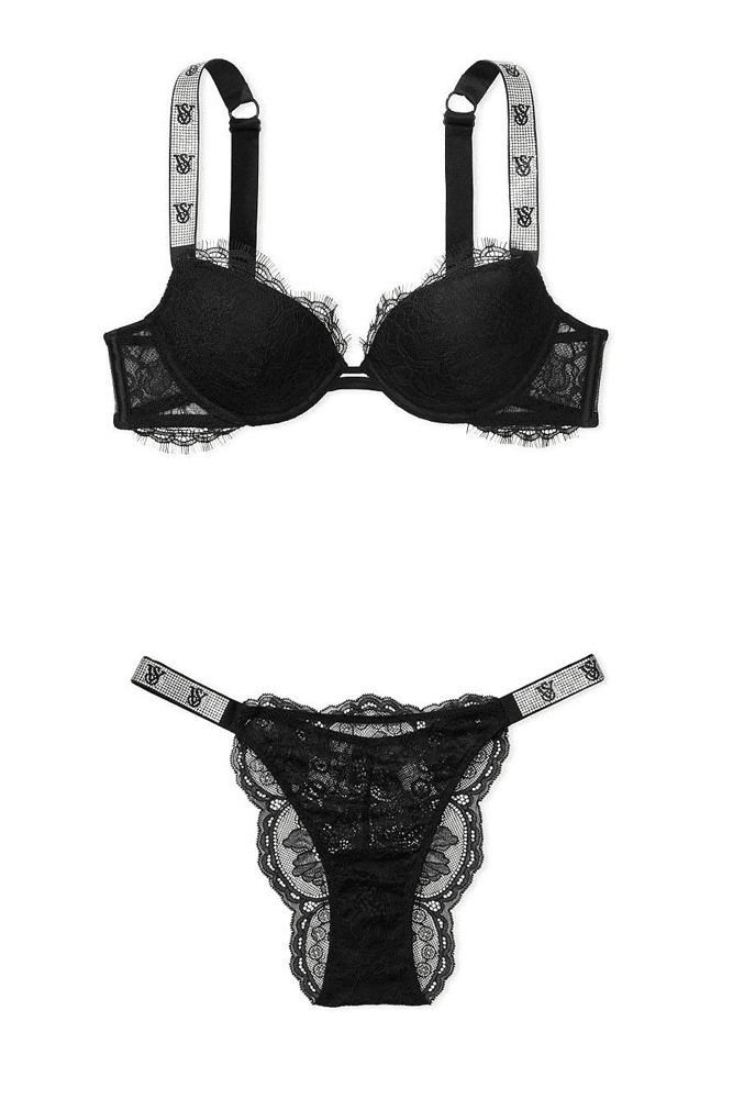 БЮСТГАЛЬТЕР ЗІ СТРАЗАМИ ПУШ-АП BLACK LACE VS Victoria`s Secret БЮСТГАЛЬТЕР ЗІ СТРАЗАМИ ПУШ-АП BLACK LACE VS Victoria`s Secret