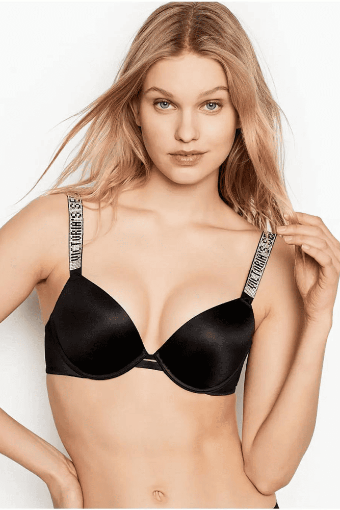 БЮСТГАЛЬТЕР ЗІ СТРАЗАМИ ПУШ-АП BLACK Victoria`s Secret БЮСТГАЛЬТЕР ЗІ СТРАЗАМИ ПУШ-АП BLACK Victoria`s Secret