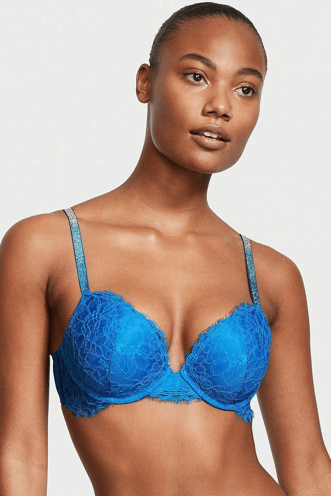 БЮСТГАЛЬТЕР ЗІ СТРАЗАМИ ПУШ-АП BRIGHT BLUE Victoria`s Secret БЮСТГАЛЬТЕР ЗІ СТРАЗАМИ ПУШ-АП BRIGHT BLUE Victoria`s Secret
