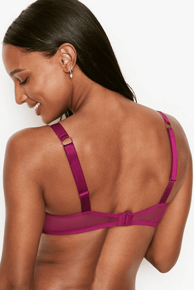 БЮСТГАЛЬТЕР ЗІ СТРАЗАМИ ПУШ-АП DARK FUHSIA LACE Victoria`s Secret БЮСТГАЛЬТЕР ЗІ СТРАЗАМИ ПУШ-АП DARK FUHSIA LACE Victoria`s Secret
