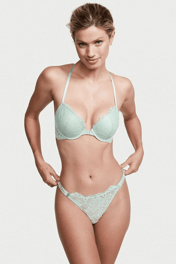 БЮСТГАЛЬТЕР ЗІ СТРАЗАМИ ПУШ-АП MINT BACK LACE Victoria`s Secret БЮСТГАЛЬТЕР ЗІ СТРАЗАМИ ПУШ-АП MINT BACK LACE Victoria`s Secret