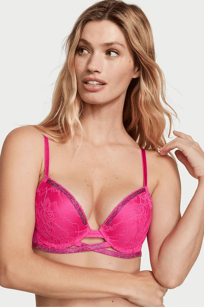 БЮСТГАЛЬТЕР ЗІ СТРАЗАМИ ПУШ-АП PINK CROSS Victoria`s Secret БЮСТГАЛЬТЕР ЗІ СТРАЗАМИ ПУШ-АП PINK CROSS Victoria`s Secret
