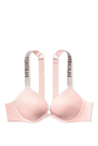 БЮСТГАЛЬТЕР СО СТРАЗАМИ ДВОЙНЫЙ ПУШ-АП BABY PINK Victoria`s Secret