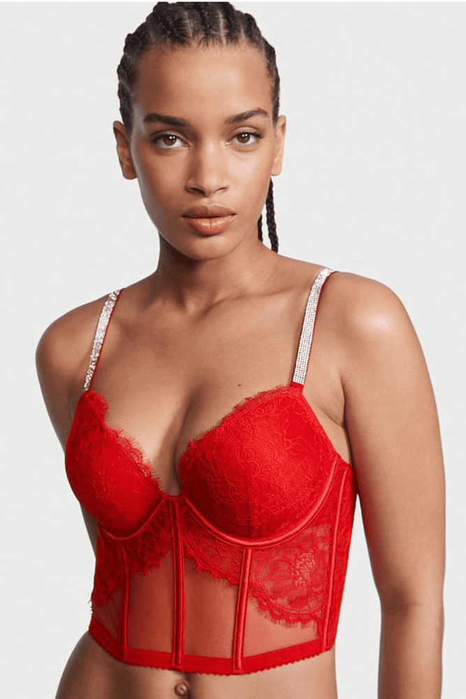 КОРСЕТ ЗІ СТРАЗАМИ ПУШ-АП RED LACE Victoria`s Secret КОРСЕТ ЗІ СТРАЗАМИ ПУШ-АП RED LACE Victoria`s Secret