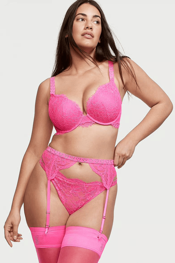 Пояс МЕРЕЖИВО ТА СТРАЗИ NEON PINK HEARTS Victoria`s Secret Пояс МЕРЕЖИВО ТА СТРАЗИ NEON PINK HEARTS Victoria`s Secret