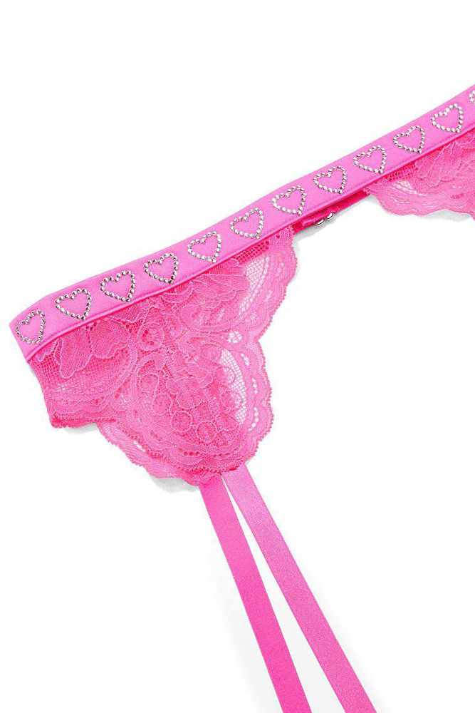 Пояс МЕРЕЖИВО ТА СТРАЗИ NEON PINK HEARTS Victoria`s Secret Пояс МЕРЕЖИВО ТА СТРАЗИ NEON PINK HEARTS Victoria`s Secret