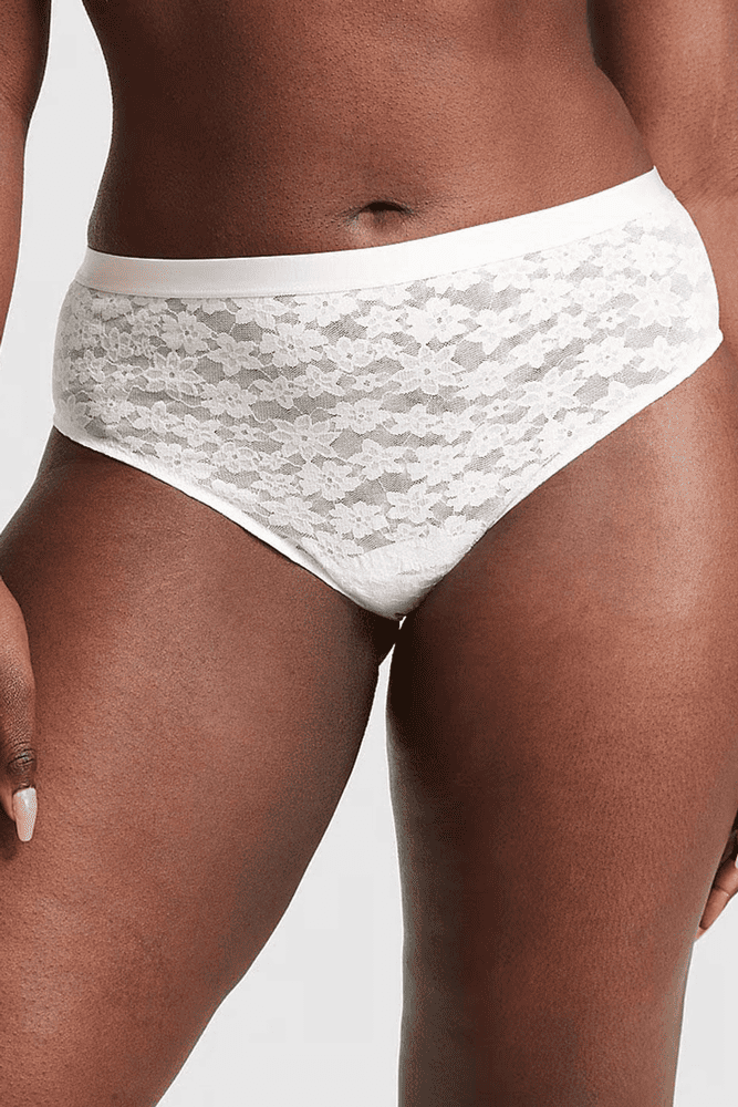 Трусики PINK БРАЗИЛІАНИ WHITE LACE Victoria`s Secret