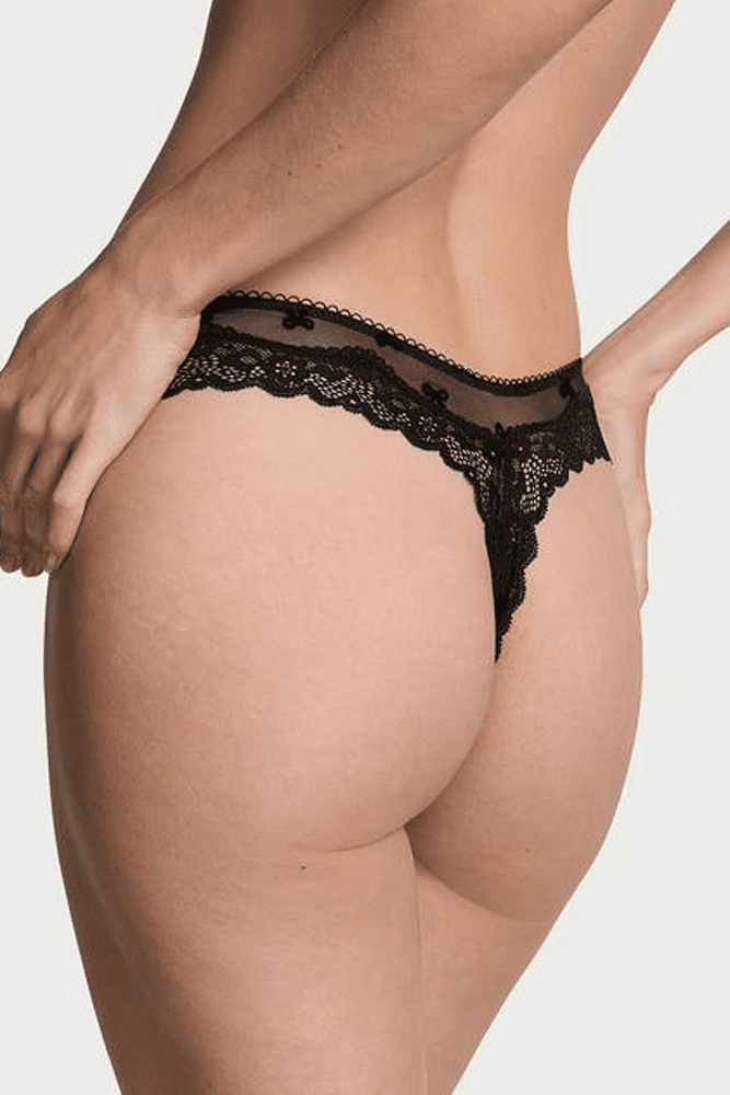 Трусики МЕРЕЖИВНІ ЛЮКС СТРІНГИ BOW BLACK Victoria`s Secret Трусики МЕРЕЖИВНІ ЛЮКС СТРІНГИ BOW BLACK Victoria`s Secret