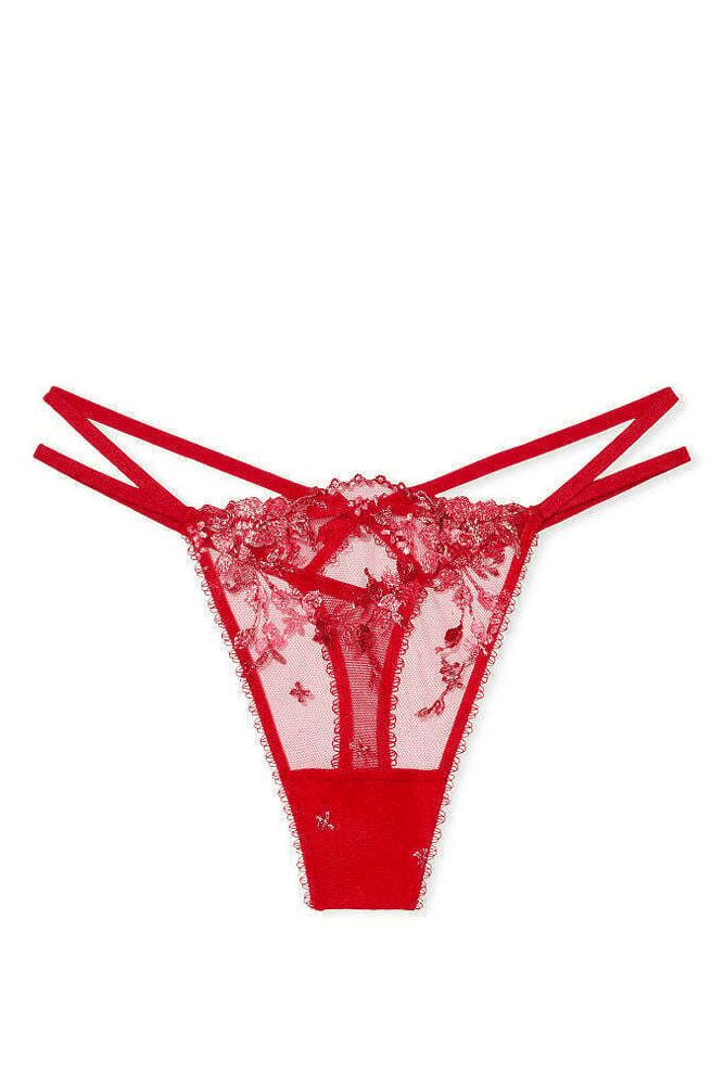 Трусики V-THONG RED EMBL Victoria`s Secret