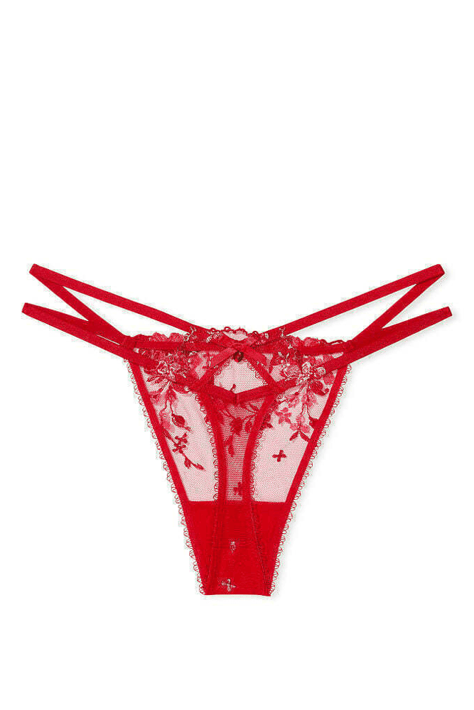 Трусики V-THONG RED EMBL Victoria`s Secret