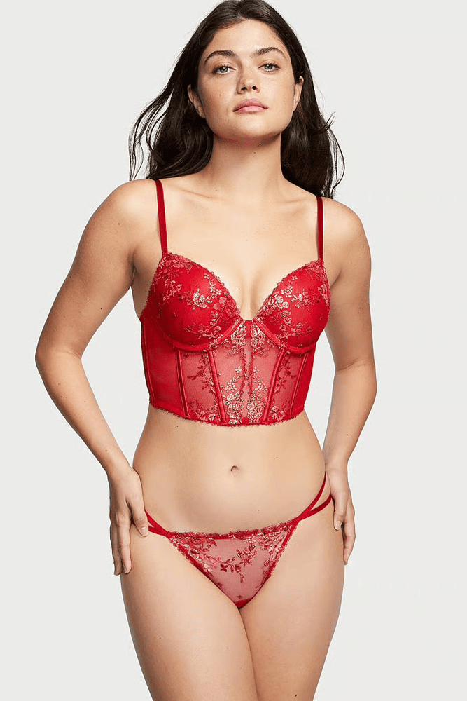Трусики V-THONG RED EMBL Victoria`s Secret Трусики V-THONG RED EMBL Victoria`s Secret