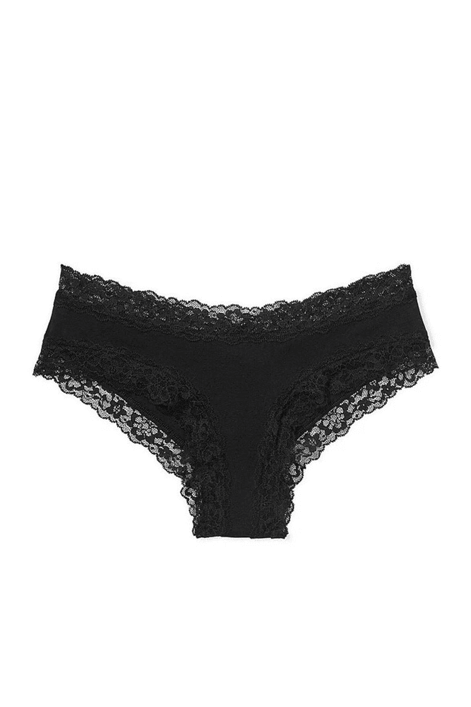 Трусики Хлопчатобумажные бразилианы BLACK Victoria`s Secret