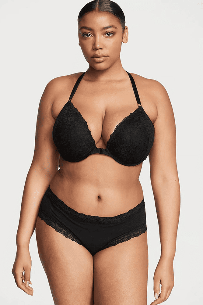 Трусики Хлопчатобумажные бразилианы BLACK Victoria`s Secret