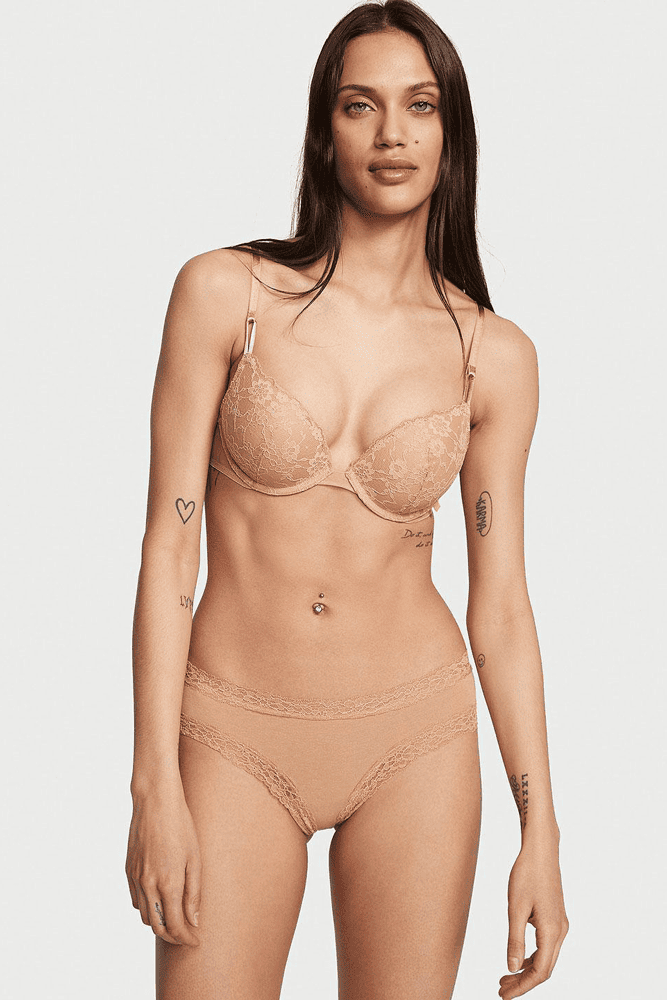 Трусики Хлопчатобумажные бразилиане NUDE Victoria`s Secret Трусики Хлопчатобумажные бразилиане NUDE Victoria`s Secret