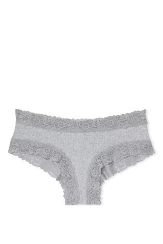 Трусики БАВОВНЯНІ БРАЗИЛІАНИ РУБЧИК GREY Victoria`s Secret