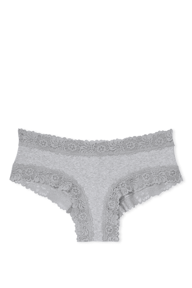Трусики БАВОВНЯНІ БРАЗИЛІАНИ РУБЧИК GREY Victoria`s Secret