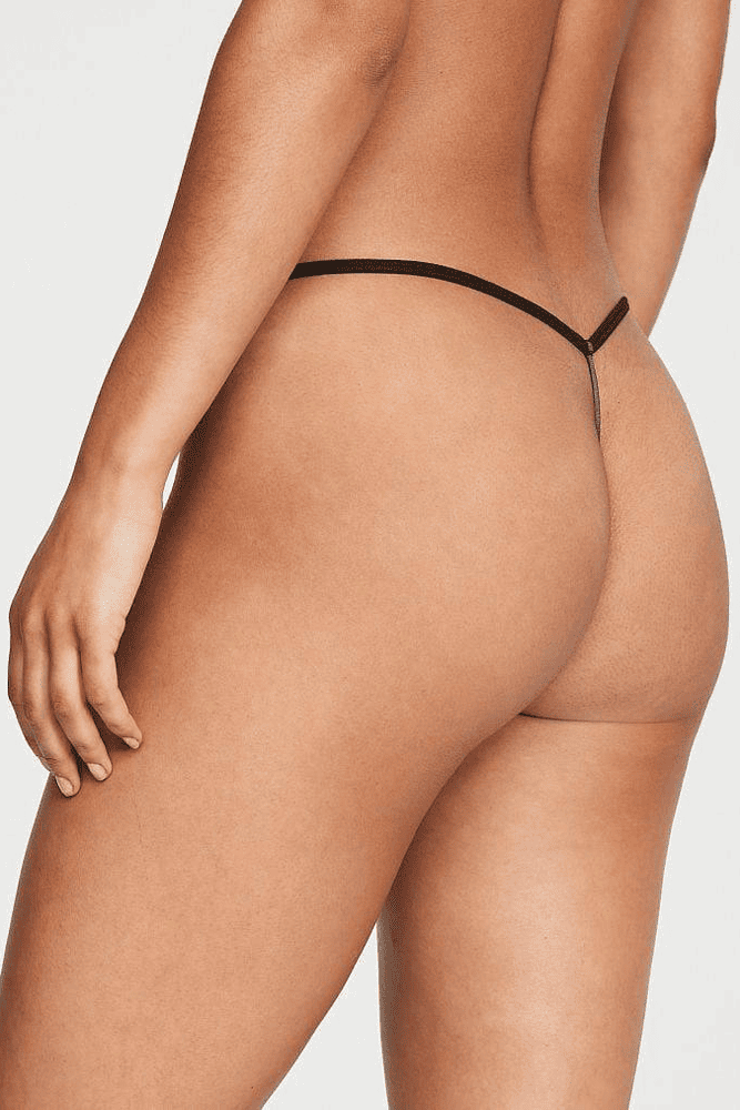 Трусики БАВОВНЯНІ СТРІНГИ BLACK V-EMBL Victoria`s Secret Трусики БАВОВНЯНІ СТРІНГИ BLACK V-EMBL Victoria`s Secret