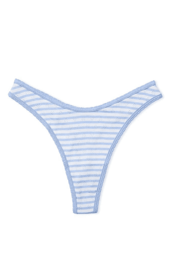 Трусики БАВОВНЯНІ СТРІНГИ BLUE STRIPE HEART Victoria`s Secret