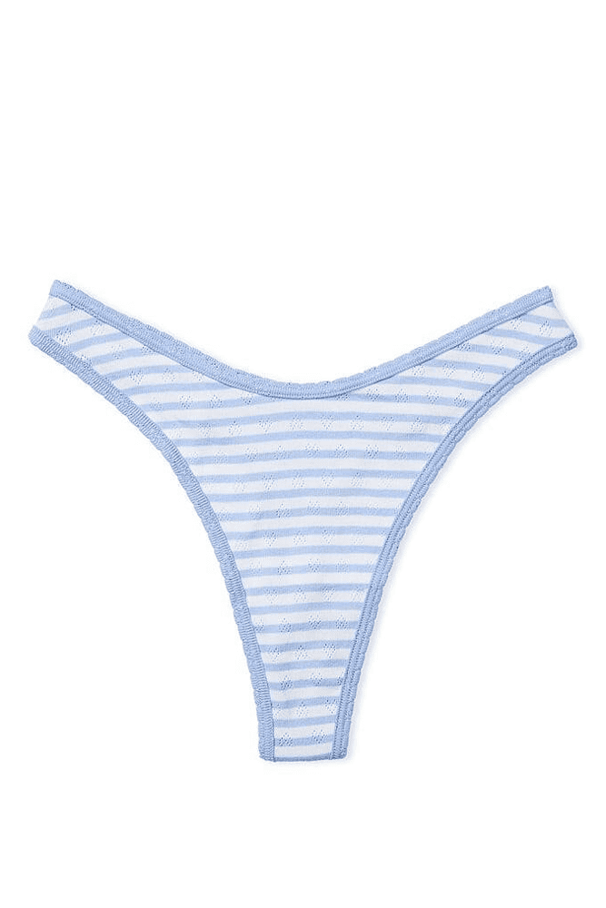 Трусики БАВОВНЯНІ СТРІНГИ BLUE STRIPE HEART Victoria`s Secret