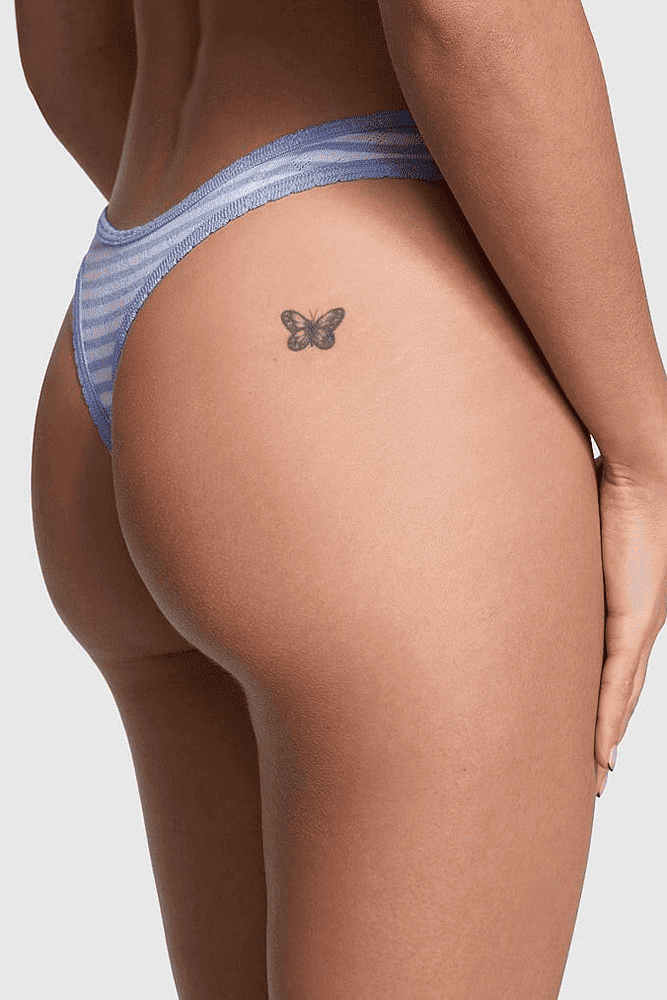 Трусики БАВОВНЯНІ СТРІНГИ BLUE STRIPE HEART Victoria`s Secret Трусики БАВОВНЯНІ СТРІНГИ BLUE STRIPE HEART Victoria`s Secret