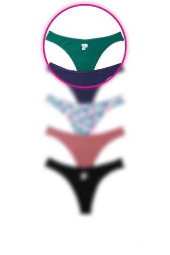Трусики БАВОВНЯНІ СТРІНГИ РУБЧИК EMERALD Victoria`s Secret