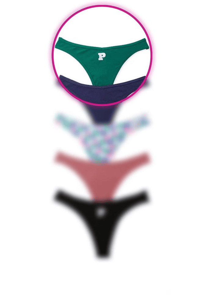 Трусики БАВОВНЯНІ СТРІНГИ РУБЧИК EMERALD Victoria`s Secret