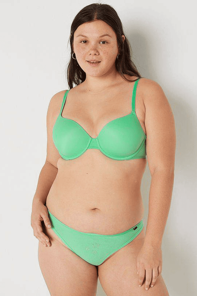 Трусики БАВОВНЯНІ СТРІНГИ РУБЧИК GREEN Victoria`s Secret