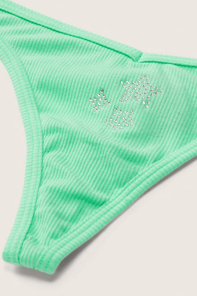 Трусики БАВОВНЯНІ СТРІНГИ РУБЧИК GREEN Victoria`s Secret Трусики БАВОВНЯНІ СТРІНГИ РУБЧИК GREEN Victoria`s Secret