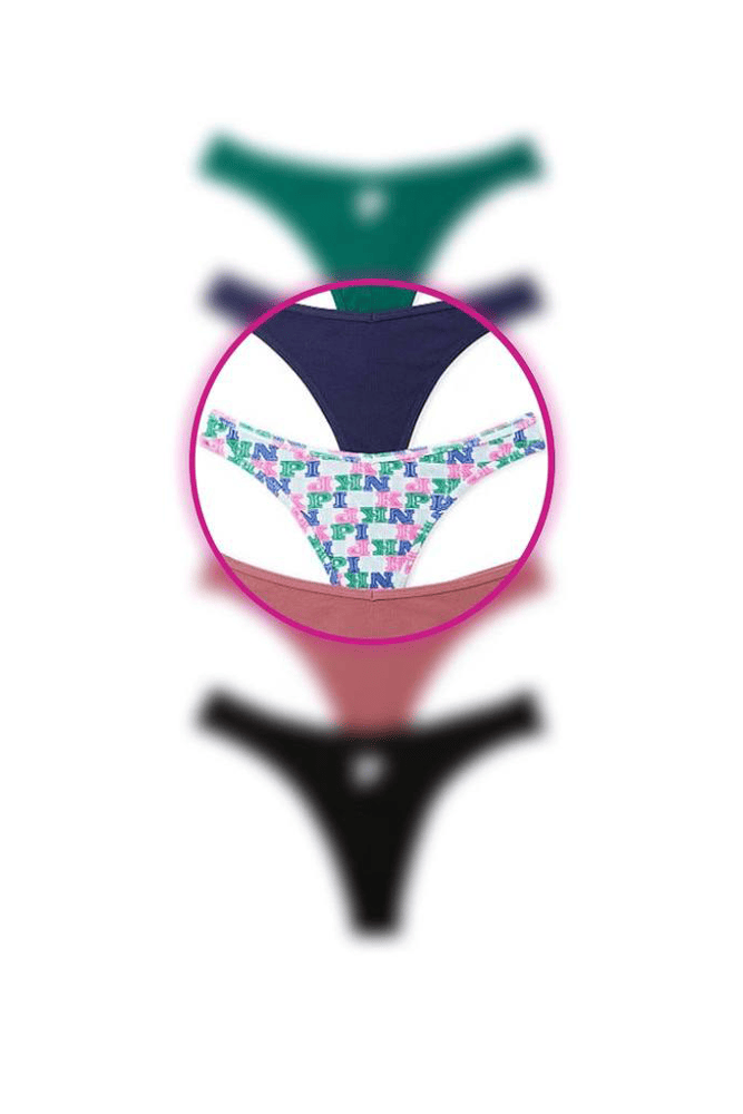 Трусики БАВОВНЯНІ СТРІНГИ РУБЧИК MULTI LOGO Victoria`s Secret