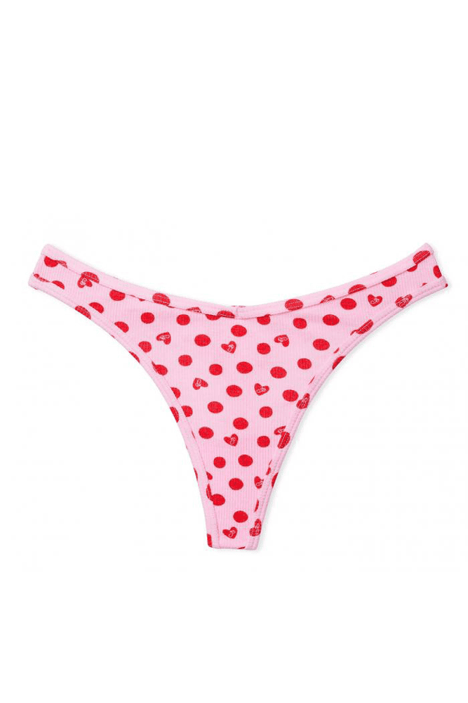 Трусики БАВОВНЯНІ СТРІНГИ РУБЧИК PINK CHERRY Victoria`s Secret