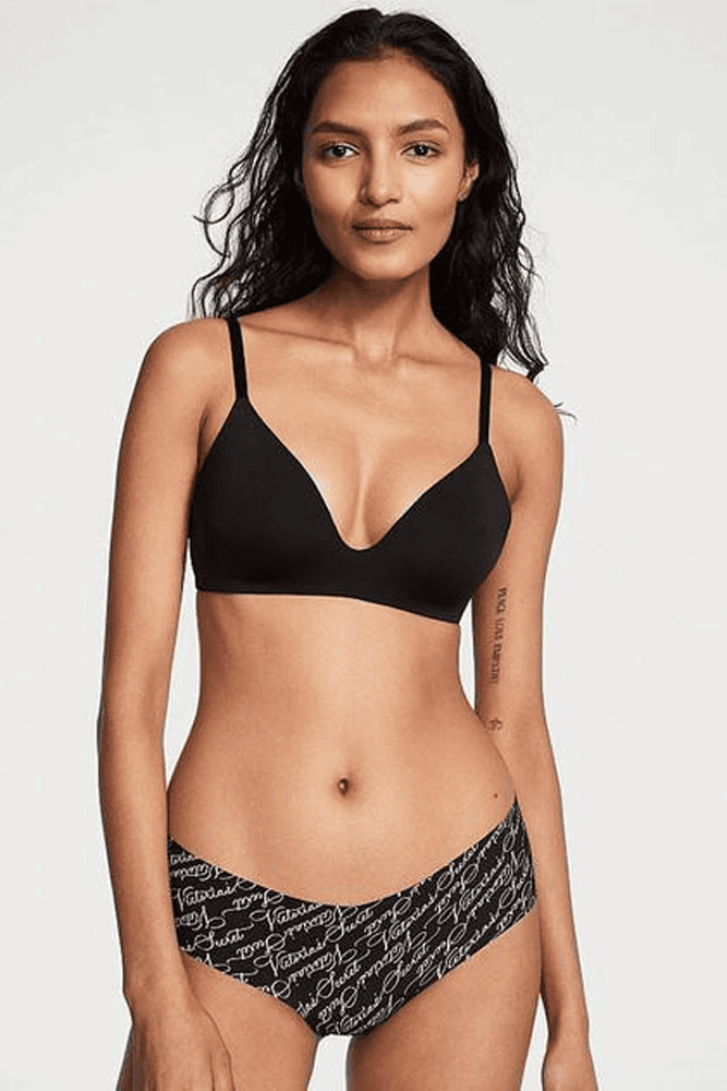 Трусики БЕЗШОВНІ БРАЗИЛІАНИ BLACK LOGO Victoria`s Secret
