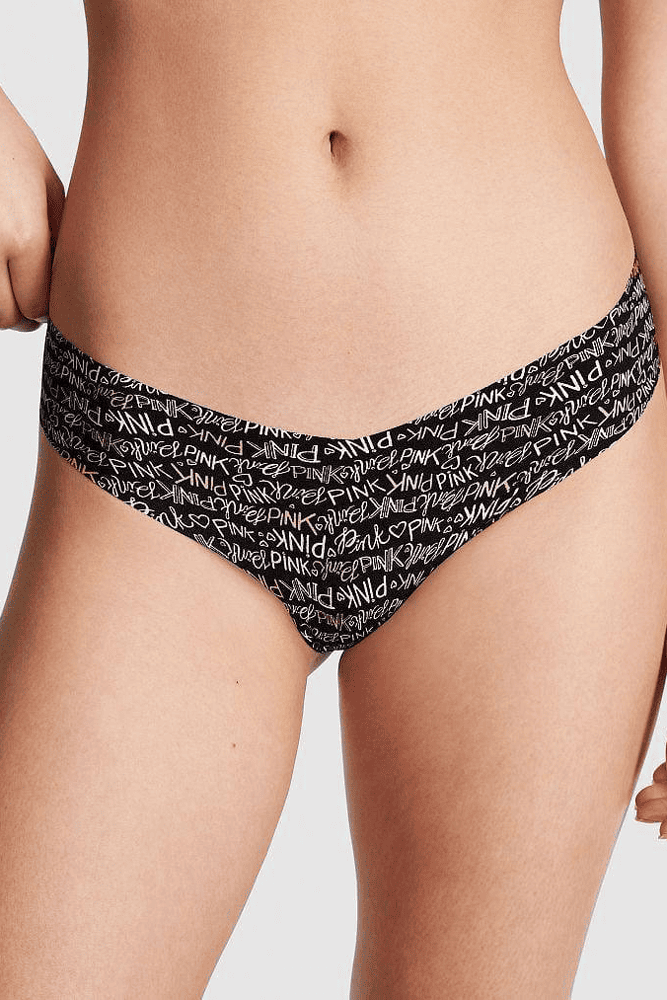 Трусики БЕЗШОВНІ СТРІНГИ BLACK LOGO PINK Victoria`s Secret Трусики БЕЗШОВНІ СТРІНГИ BLACK LOGO PINK Victoria`s Secret