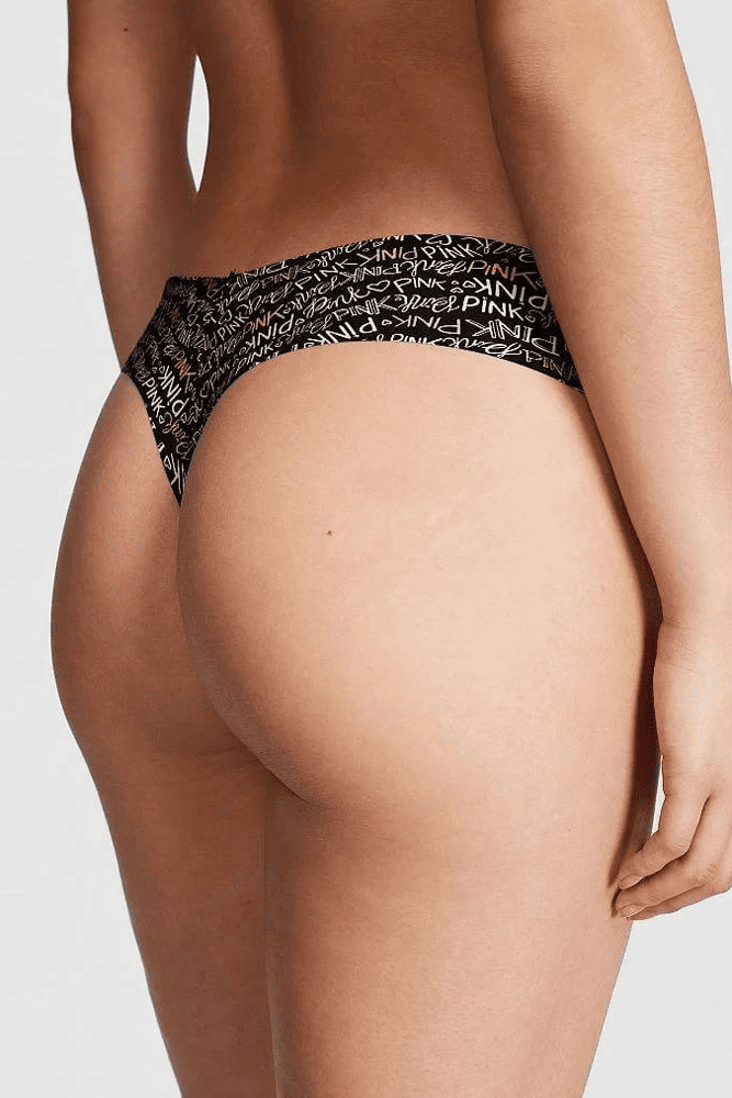 Трусики БЕЗШОВНІ СТРІНГИ BLACK LOGO PINK Victoria`s Secret Трусики БЕЗШОВНІ СТРІНГИ BLACK LOGO PINK Victoria`s Secret