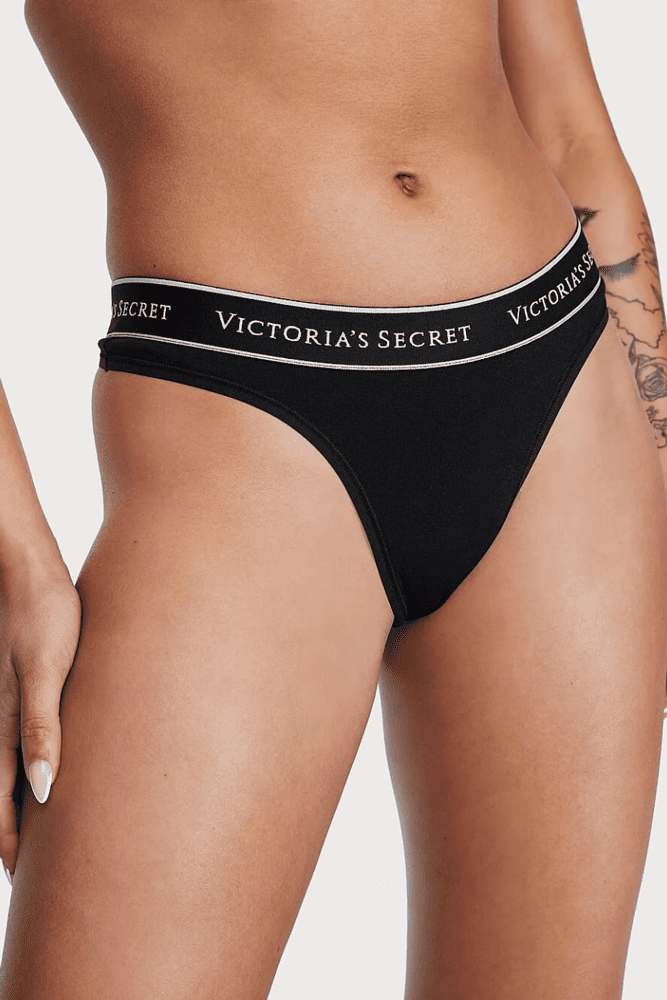 Трусики З РЕЗИНКОЮ СТРІНГИ BLACK Victoria`s