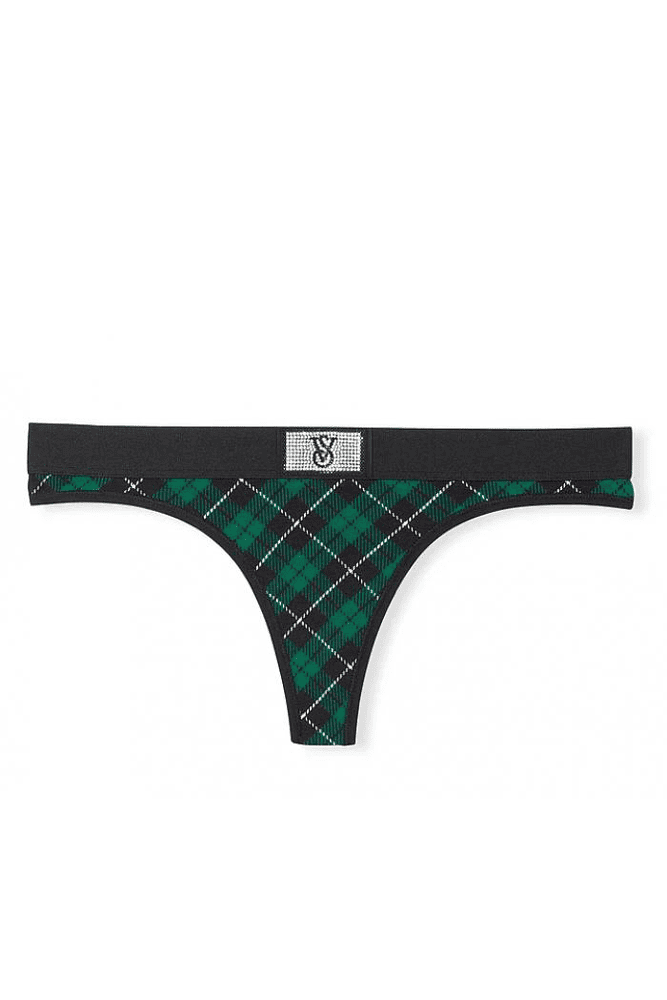 Трусики С РЕЗИНКОМ СТРИНГИ GREEN PLAID EMBL Victoria`s Secret