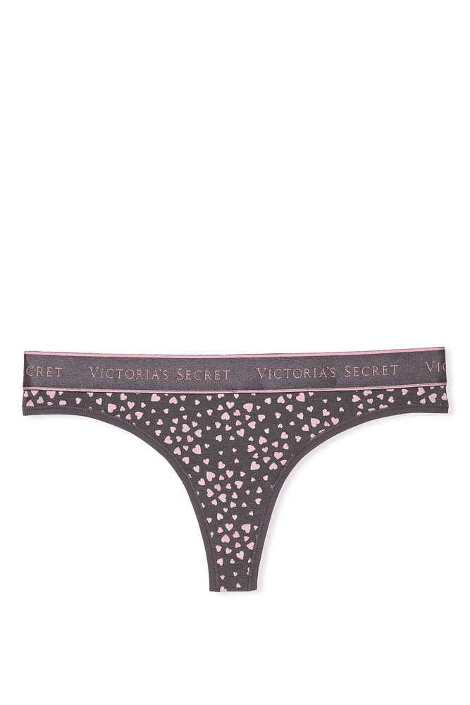 Трусики С РЕЗИНКОМ СТРИНГИ GREY HEARTS Victoria`s Secret